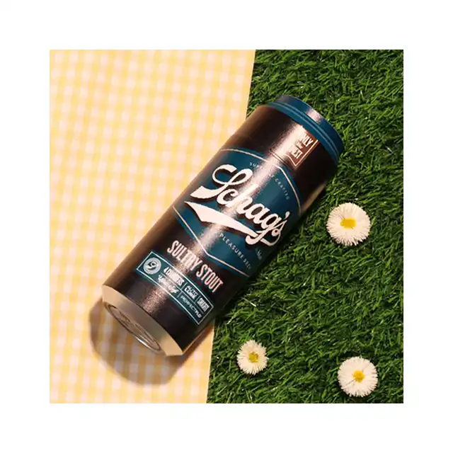 Schag's - Sultry Stout. Dyskretny masturbator męski w kształcie puszki piwa. Cztery żebrowane komory stymulacyjne dla zupełnie nowych doznań