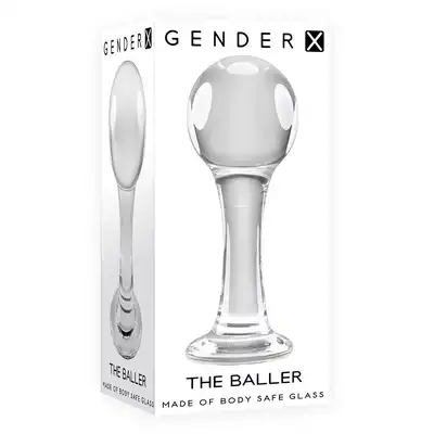 Gender X - The Baller. Korek analny z hipoalergicznego szkła, kształt inspirowany szklaną kulą. Uczucie całkowitego wypełnienia
