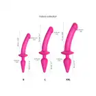 Strap-On-Me - Semi Real Switch Plug Pink S - podwójna zabawa - podwójna przyjemność. Dildo oraz wtyczka analna