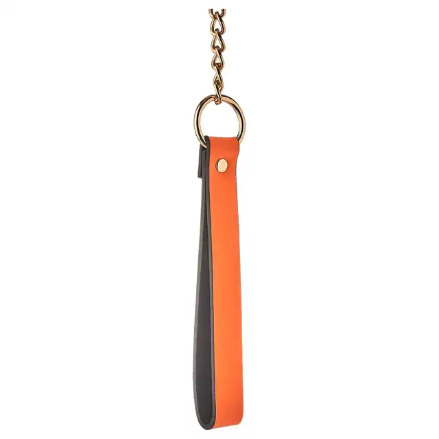 Radiant - Collat &amp; Leash Set.  Świecący w ciemnościach zestaw BDSM obroża i smycz. Fluorescencyjny futurystyczny pomarańcz