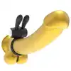 LoveToy - Power Clit Cockring Rabbit. Wibrujący pierścień erekcyjny ze stymulatorem łechtaczki w kształcie króliczych uszu. Wydłużony stosunek i dodatkowa stymulacja