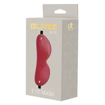 Blaze - Elite Eye Mask Red. Elitarna maska na oczy wykonana ze sztucznej skóry w kolorze czerwonym. Eleganckie złote elementy. 