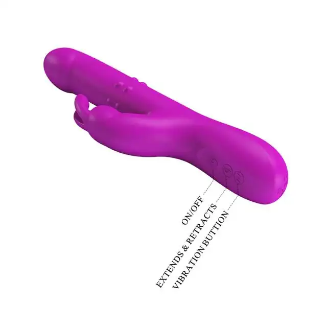 Pretty Love - Reese USB. Wielofunkcyjny wibrator z ruchomymi kuleczkami oraz ruchem posuwistym