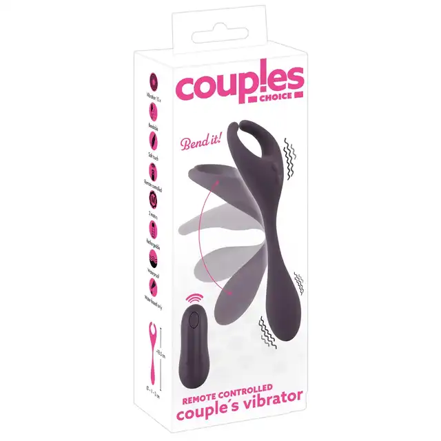 Couples Choice - Remote Controlled Couple`s Vibrator - niezwykle elastyczny wibrator dla Par. Wewnętrzna i zewnętrzna stymulacja 