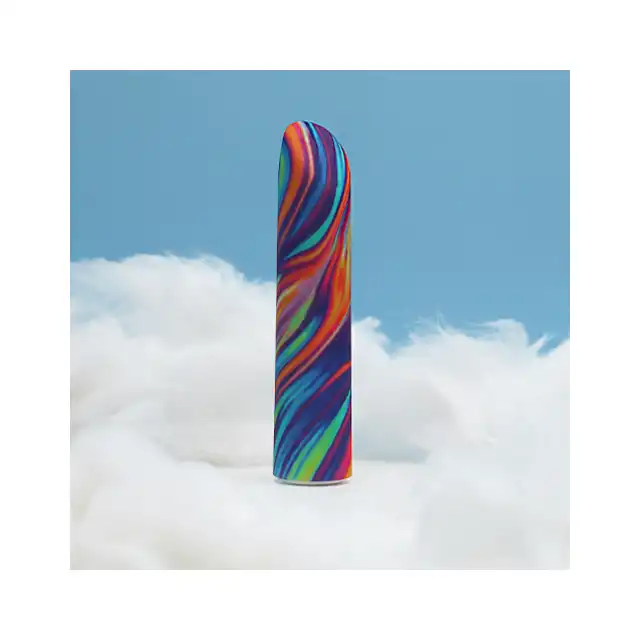 Limited Addiction - Psyche Rainbow. Tęczowy wibrator w klasycznym kształcie. Satynowe wykończenie z 10 trybami głębokich wibracji