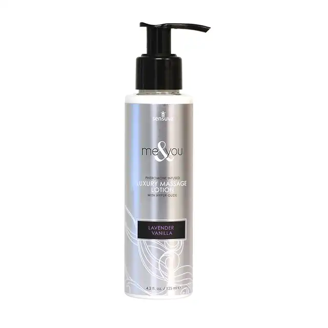 Me &amp; You - Lavender Vanilla Massage Lotion 125 ml. Kremowy olejek do erotycznego masażu wzbogacony feromonami unisex. 