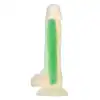 Radiant - Soft Silicone Glow In The Dark Dildo Small Green 17,5 cm. Silikonowe dildo w kształcie penisa z mocną przyssawką. Świeci w ciemnościach. 