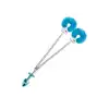 Nixie - Metal Butt Plug &amp; Furry Handcuffs Blue Metallic. Innowacja na rynku, zmysłowe połączenie wtyczki analnej z kajdankami na łańcuszku