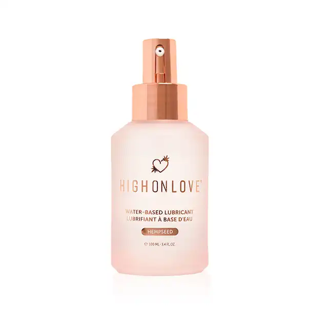 High On Love - Water-Based Lubricant 100 ml. Luksusowy lubrykant z olejkiem z nasion konopi. Doskonały poślizg i nawilżenie. 