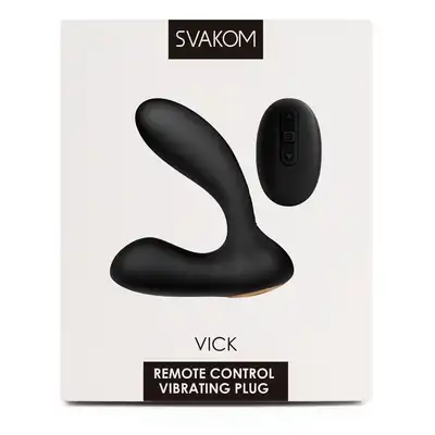 Svakom - Vick Powerful Plug Remote Controlled Vibrator Black. Ekskluzywny stymulator prostaty