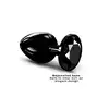 Dorcel - Diamond Plug Size L. Metalowa wtyczka analna z czarnym diamencikiem, ponad 4 cm średnicy