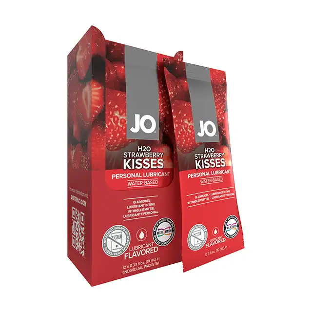 System Jo - H20 Strawberry 1 Packet - lubrykant na bazie wody o smaku truskawki. 10 ml