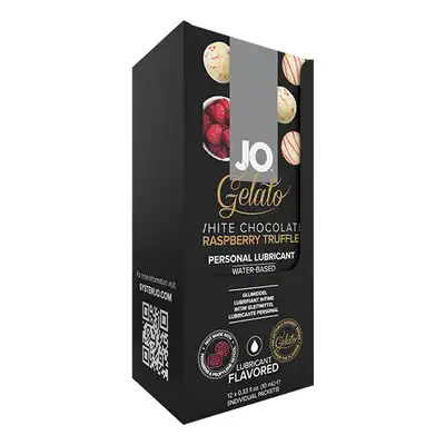 System Jo - Gelato White Chocolate Raspberry 1 Packet - lubrykant na bazie wody o smaku białej czekolady i maliny. 10 ml