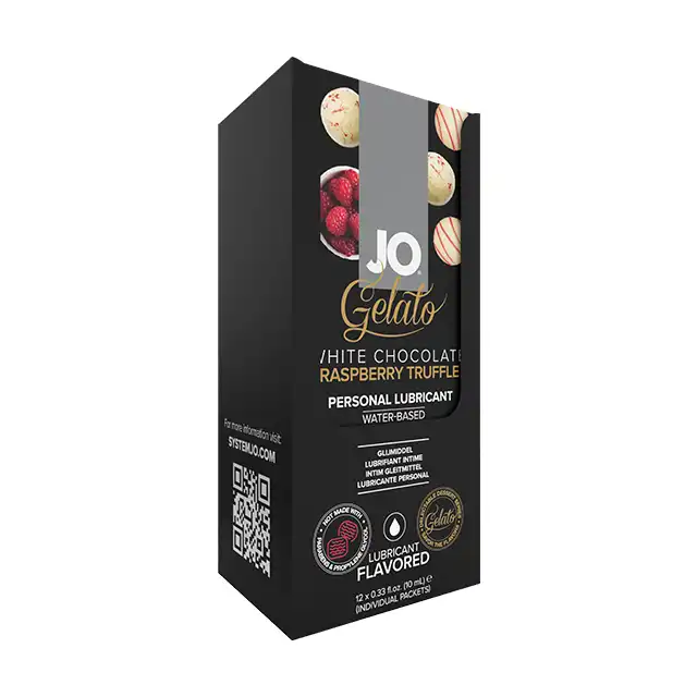System Jo - Gelato White Chocolate Raspberry 1 Packet - lubrykant na bazie wody o smaku białej czekolady i maliny. 10 ml
