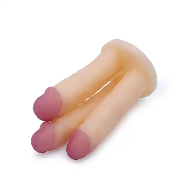 Kiotos Cox - Triple Cox. Potrójne elastyczne dildo z mocną przyssawką. Mocne, realistyczne doznania.