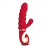GVibe - GCandy Mini Chilli Coral. Wibrator z króliczkiem, dwa mocne silniki do stymulacji punktu G i łechtaczki