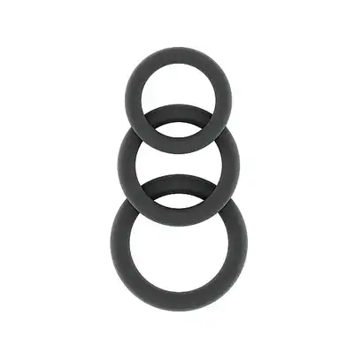 Sono - No.25 - Cockring Set - Grey. Zestaw ekskluzywnych ringów na penisa 