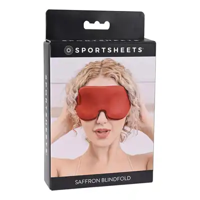 Sportsheets - Saffron Blindfold. Wygodna opaska na oczy z pianki zapamiętującej kształt. Gwarancja ciemności i komfortu
