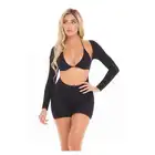 Pink Lipstick - Knockout Playsuit Set. Ekscytujący, prześwitujący kombinezon z otwartym dekoltem i biustonoszem