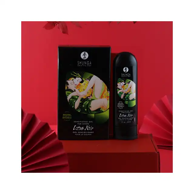Shunga - Lotus Noir Sensitizing Gel. Żel zwiększający wrażliwość miejsc intymnych - dla niej i dla niego. Doznaj dłuższych i silniejszych orgazmów