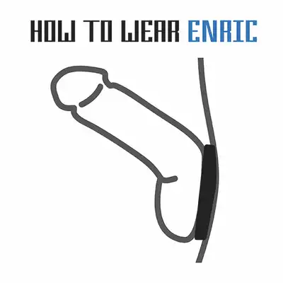 Velv'Or - Rooster Enric Minimalistic Slick Cock Ring - minimalistyczny, czarny ring na penisa. Poprawa wydajności i erekcji! 