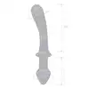 Gläs - Classic Curved Dual Ended Dildo 9.5”. Szklane podwójne dildo do stymulacji analnej i punktu G, hipoalergiczny materiał
