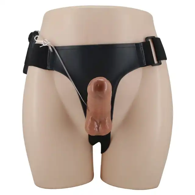 Baile - Ultra Passionate Harness Vibrator 6.2". Wibrator realistyczny z uprzężą strapon, mocna stymulacja z dodatkową stymulacją