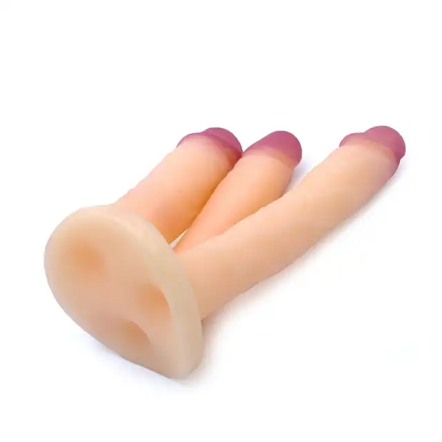 Kiotos Cox - Triple Cox. Potrójne elastyczne dildo z mocną przyssawką. Mocne, realistyczne doznania.