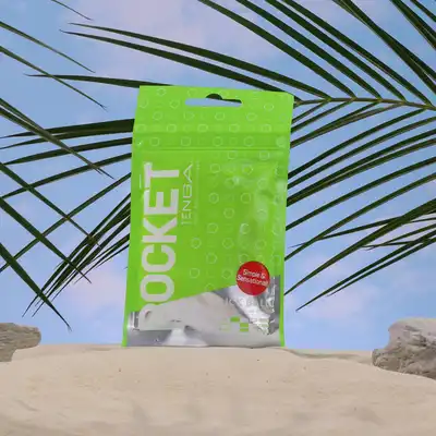 Tenga - Pocket Stroker Click Ball. Masturbator idealny na podróże, kompaktowy rozmiar z ultra stymulującą strukturą wypustek