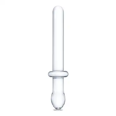 Gläs - Classic Smooth Dual Ended Dildo 9.25". Podwójne szklane dildo, prosty trzon i plug analny do wyrazistej stymulacji
