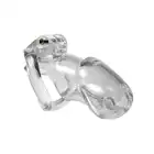 Passion Labs - Chastity Cage Hard Plastic Transparent. Przezroczysta klatka na penisa zamykana na zamek. Oddaj władzę nad swoim członkiem