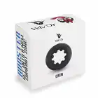 Velv'Or - Rooster Cain Bulky Cock Ring With Pressure Bumps - czarny ring na penisa ze stymulującymi wypustkami.