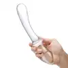 Gläs - Classic Curved Dual Ended Dildo 9.5”. Szklane podwójne dildo do stymulacji analnej i punktu G, hipoalergiczny materiał