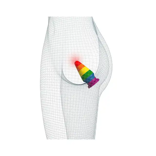 LoveToy - Prider Anal Plug. Korek analny z tęczowym wzorem i prostą konstrukcją stymulującą punkt G, wyjątkowo giętki