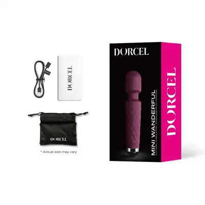 Dorcel - Mini Wand Wanderful Plum. Mini wibrator magiczna różdżka, masaż wszystkich stref erogennych ciała