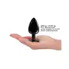 Dorcel - Diamond Plug Size L. Metalowa wtyczka analna z czarnym diamencikiem, ponad 4 cm średnicy
