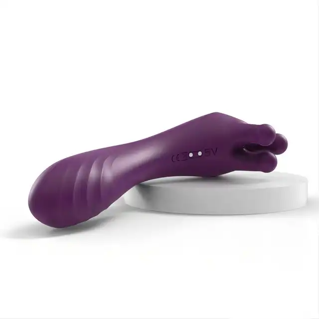 Tracy's Dog - Goldfinger G Spot Vibrator - Purple - dwustronny wibrator do perfekcyjnej stymulacji punktu G i łechtaczki 