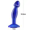 Lovetoy - Flawless Clear Blue 6,5 - przezroczysta wtyczka analna w kolorze niebieskim. Wygięty trzon do stymulacji prostaty 