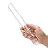 Gläs - Classic Smooth Dual Ended Dildo 9.25". Podwójne szklane dildo, prosty trzon i plug analny do wyrazistej stymulacji