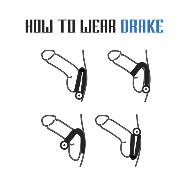 Velv'Or - Rooster Drake Double Ring Design Cock Ring With Vibrating Bullet - podwójny ring na penisa wykonany z silikonu. wibrujący bullet dla dodatkowej przyjemności 