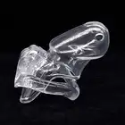 Passion Labs - Chastity Cage Hard Plastic Transparent. Przezroczysta klatka na penisa zamykana na zamek. Oddaj władzę nad swoim członkiem