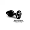 Dorcel - Diamond Plug S Black. Elegancki metalowy plug z czarnym diamencikiem. 