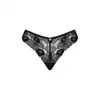 Obsessive - Serena Love Panties XS/S. Mocno wycięte figi z koronki o kwiatowym wzorze. Idealne w ciągu dnia i na gorące wieczory