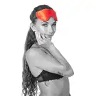 Sportsheets - Sex &amp; Mischief Amor Blindfold. Krwistoczerwona opaska na oczy w artystycznym wydaniu, urocze serduszka na oczach