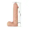Baile - Ultra Passionate Harness Vibrator 10.2". Uprząż strapon z dużym dildem z funkcją wibracji i pilotem sterującym mocą