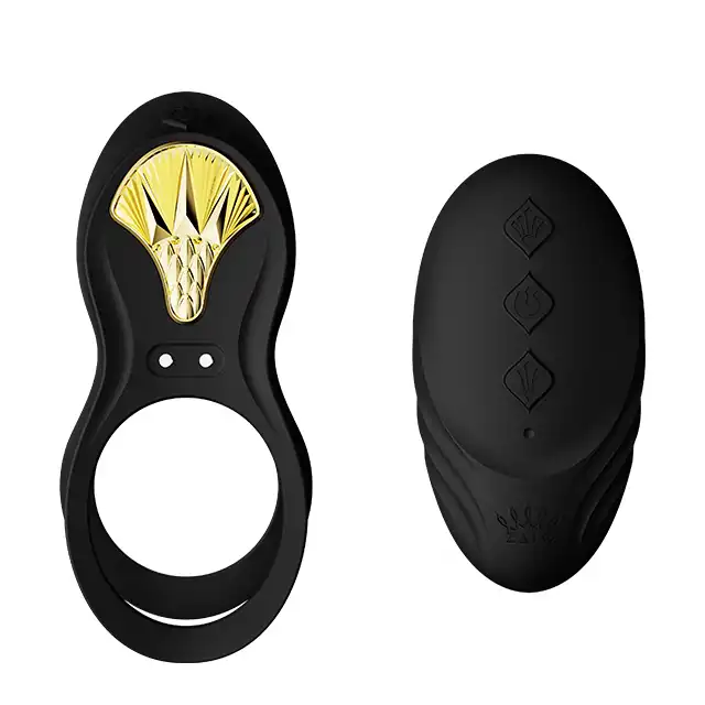 Zalo - Bayek Couple Ring. Zdalnie sterowany ring dla par z wibratorem umożliwiającym penetrację. Odległość nie ma znaczenia!