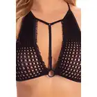 Pink Lipstick - The Real Me Bralette Set. Zmysłowy czarny komplet biustonosz i stringi. Postaw na uwodzenie. 