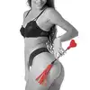 Sportsheets - Sex &amp; Mischief Amor Crop. Czerwony bat z packą w kształcie serca. Wybierz na jaką stymulację masz ochotę