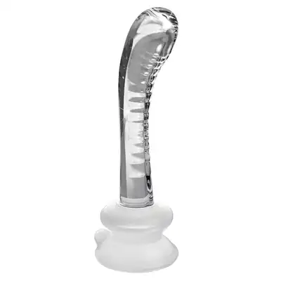 Icicles - No. 88. Szklane, zakrzywiane dildo z silikonową, zdejmowalną przyssawką. Wielowymiarowa przygoda z rozkoszą