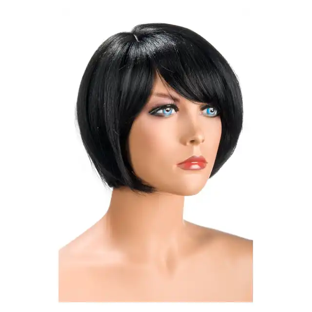 World Wigs - Mia. Krótka, kruczo czarna peruka o eleganckim cięciu w stylu krótkiego boba. Idealna do roleplay